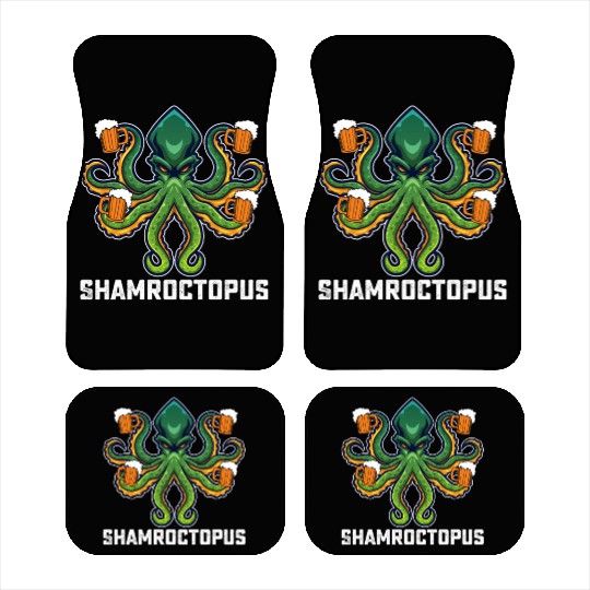 Shamroctopus Octopus Lover St Patrick's Day Car Mats