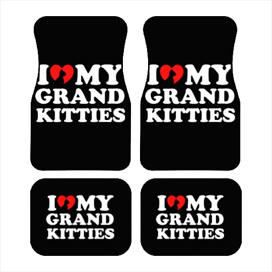I Love My Grandkitties Car Mats