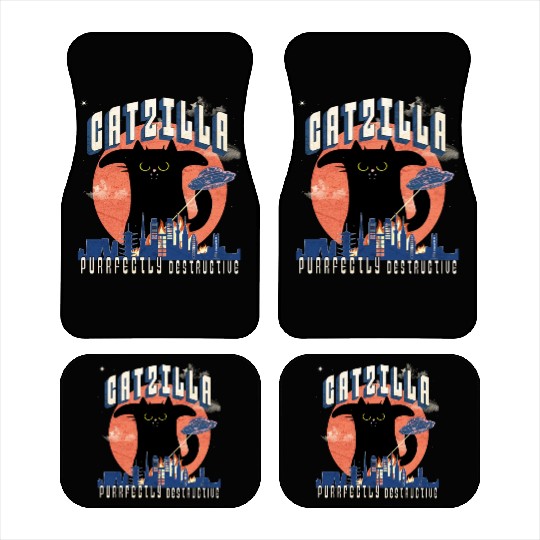 Catzilla king of cats,movie parody Car Mats