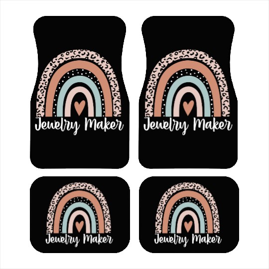 Jewelry Maker Rainbow Leopard Funny Jewelry Maker Car Mats