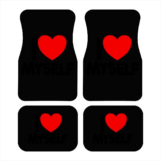 I Love Myself Red Heart Self Love Affirmation Car Mats