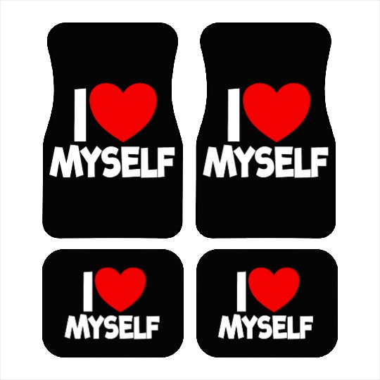 I Love Myself Red Heart Self Love Affirmation Car Mats