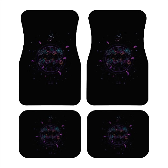 Aquarius Floral Zodiac Harmony Car Mats