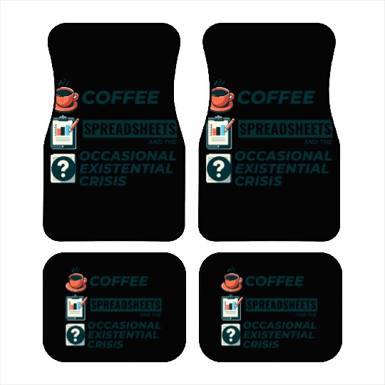 Accountant Bookkeeping Coffee Spreadsheets Funny Car Mats