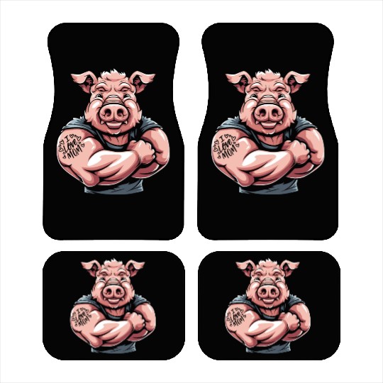 Pig Pork Mother I Love Mom Car Mats