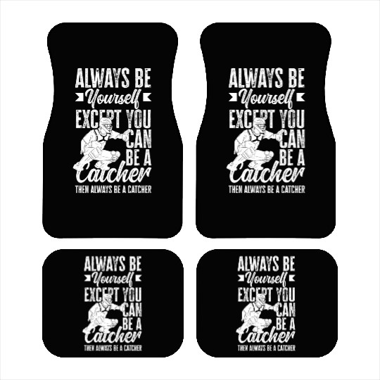 Funny Baseball Catcher Gift Car Mats