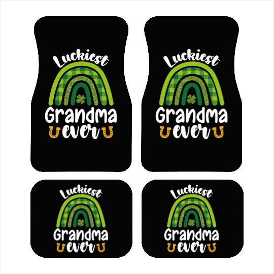 Luckiest Grandma Ever Family St Patrick's Day Car Mats