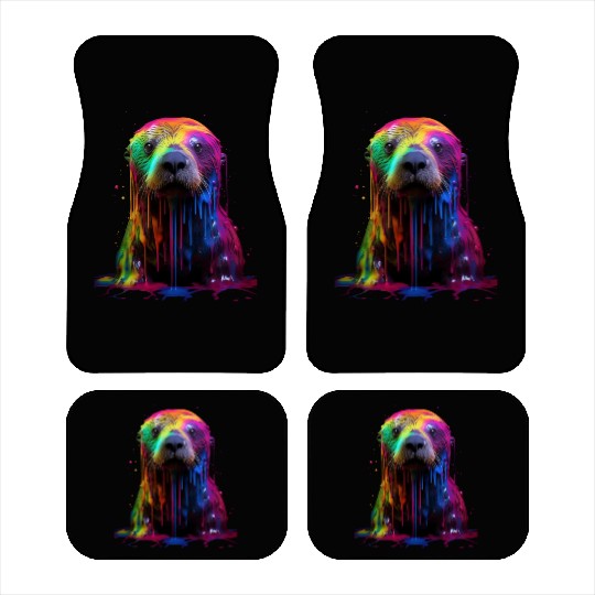 Rainbow Sea Otter Car Mats