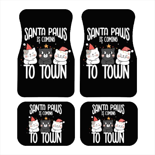 Santa paws is coming to town Car Mats