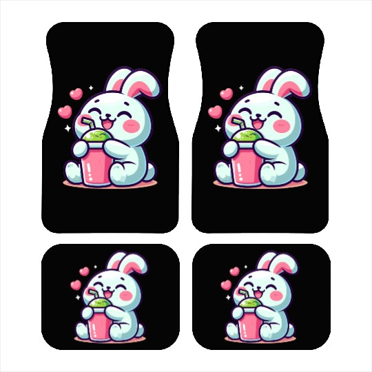 Rabbit Bubble Tea Kawaii Car Mats
