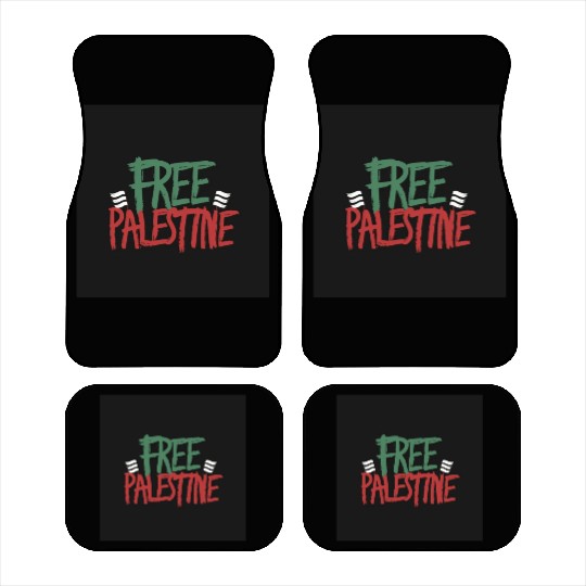 free free Palestine typography 2 Car Mats