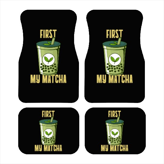 First My Matcha Graphic Car Mats