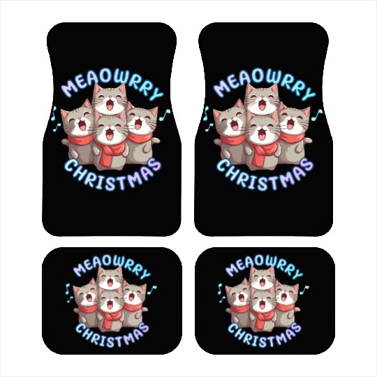 Christmas Kittens sing lovely Christmas song Car Mats