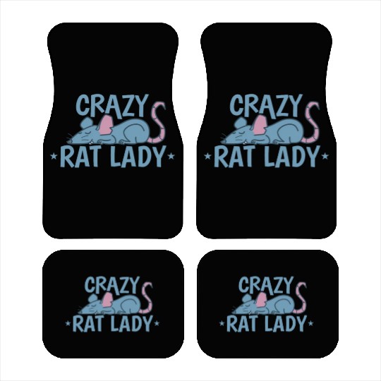 Crazy Rat Lady Rodent Pet Car Mats