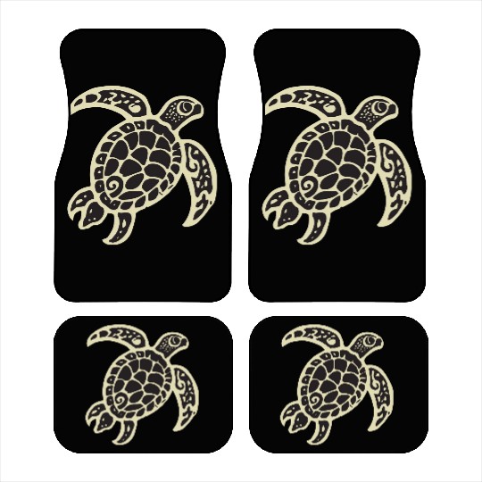 Sea Turtle Design 2 Color Vector Car Mats