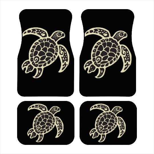 Sea Turtle Design 2 Color Vector Car Mats