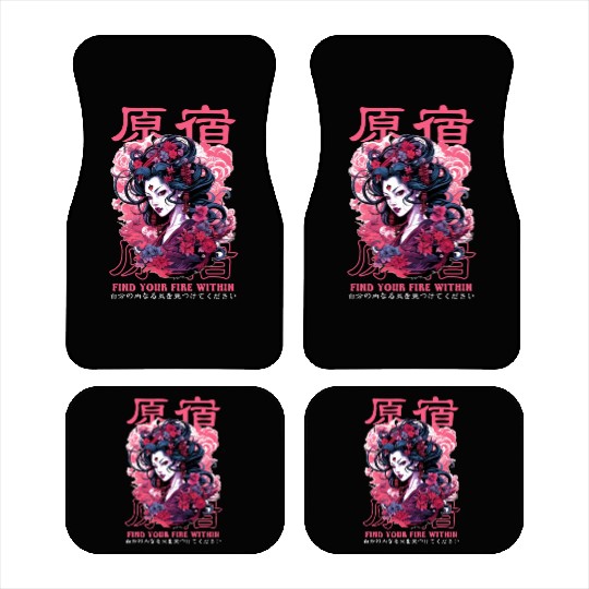 Harajuku Anime Girl Japanese Streetwear Vaporwave Car Mats
