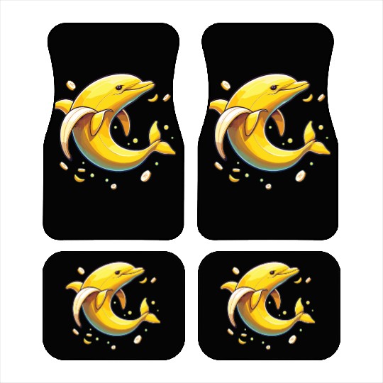 Banana Dolphin Funny Animal Made Of Vegetables Car Mats