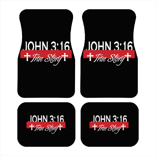 John 3:16 True Story Love Jesus Christian Car Mats