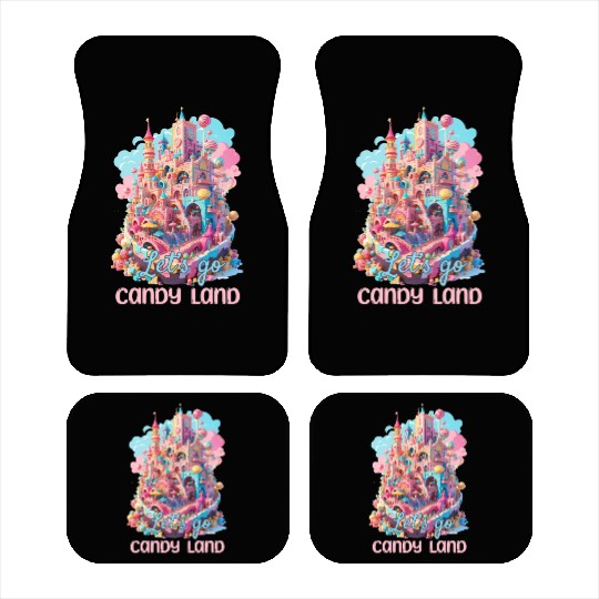 Let's Go Candy Land Graphic Car Mats