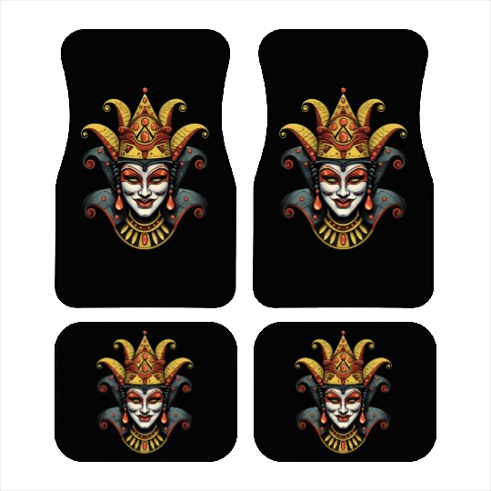 Mardi Gras Costume Jester Clown Carnival Street Car Mats