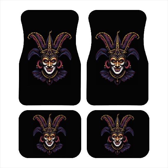 Mardi Gras Costume Jester Clown Carnival Street Car Mats
