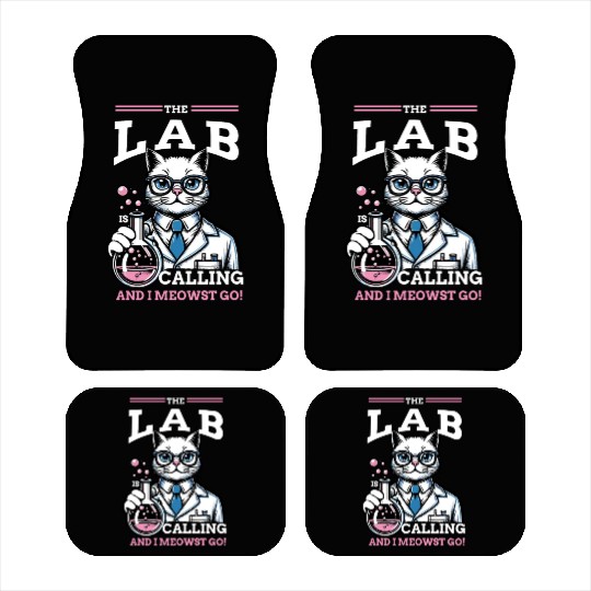 Girls Lab Calling Science Funny Lab Cat Laboratory Car Mats