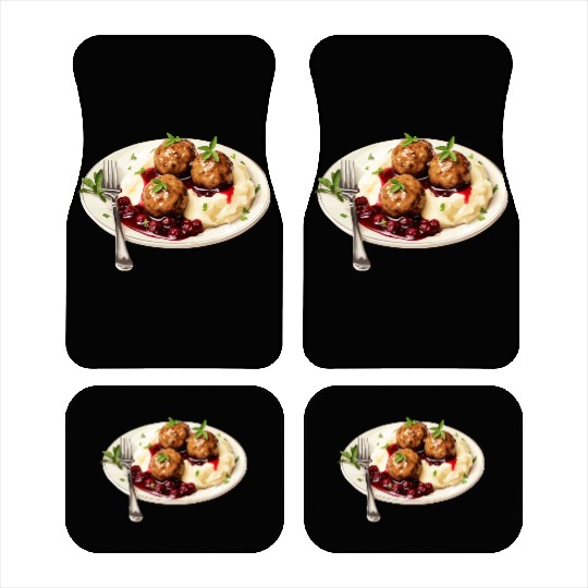 Swedish Meatballs Served With Mashed Potatoes and Car Mats