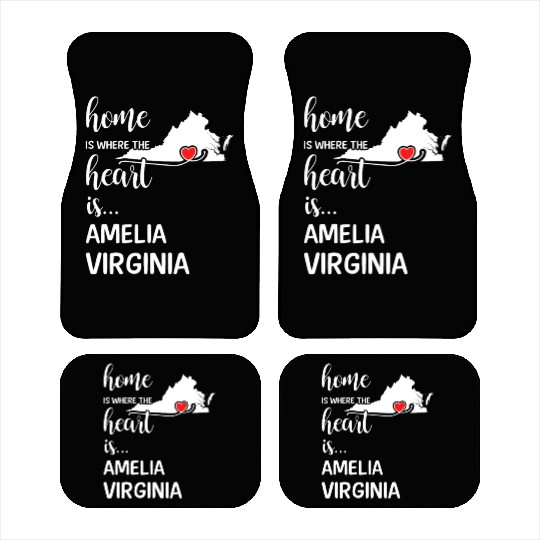 Amelia County Virginia Is Where My Heart Is Gift Car Mats
