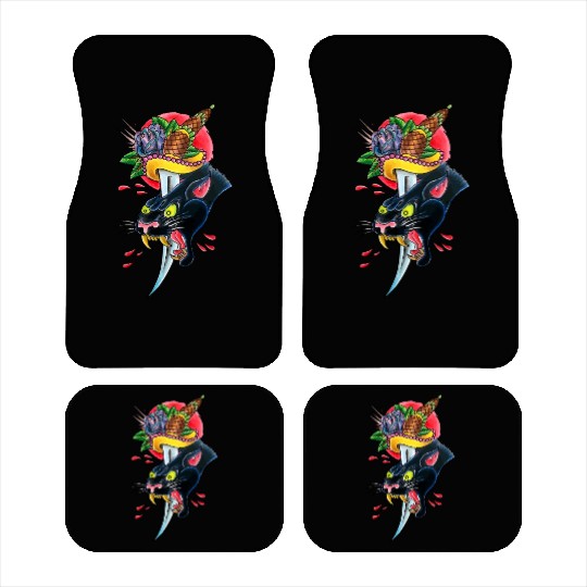 Angry Panther Car Mats