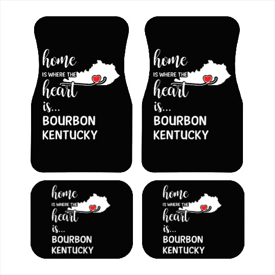 Bourbon County Kentucky Is Where My Heart Is Gift Car Mats