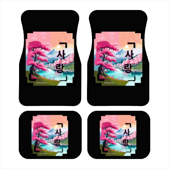 Japan Landscape With Cherry BlossomTree (Vintage) Car Mats