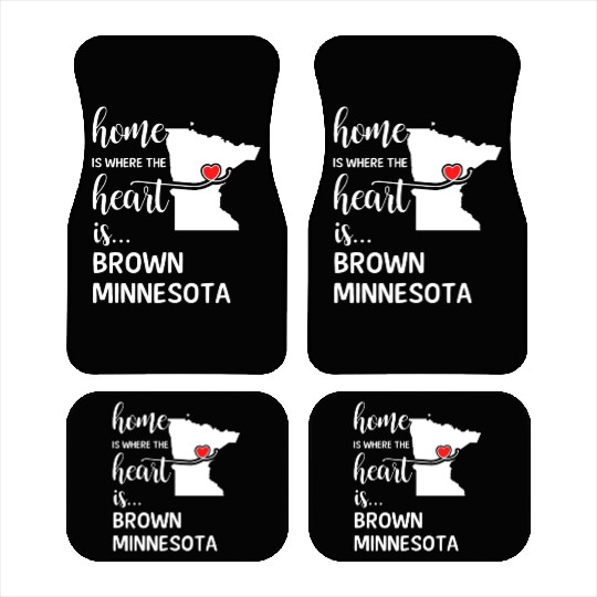 Brown County Minnesota Is Where My Heart Is Gift Car Mats