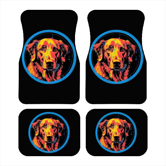 German Shepherd Funny Dog Street Art Comic Pet Car Mats