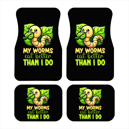 Worm Farming Earthworm Gardener Vermiculture Car Mats
