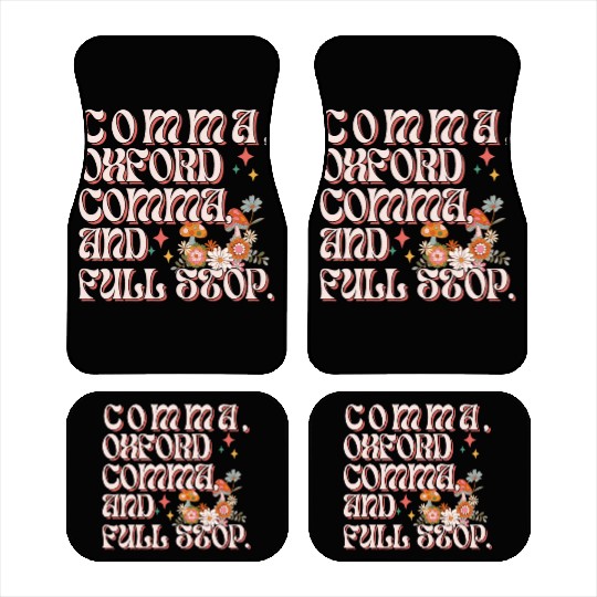Oxford comma. For grammar students and teachers Car Mats