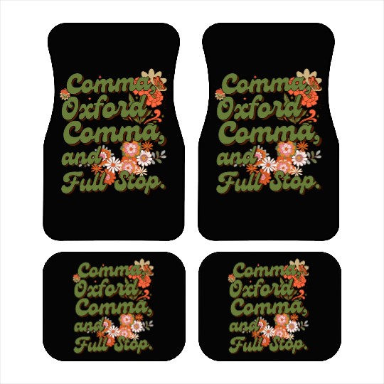 Oxford comma. For grammar students and teachers Car Mats