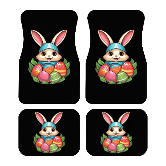 Easter Bunny Rabbit Easter Day Egg Hunting Car Mats