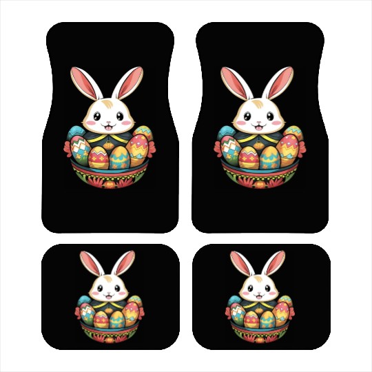 Easter Bunny Rabbit Easter Day Egg Hunting Car Mats