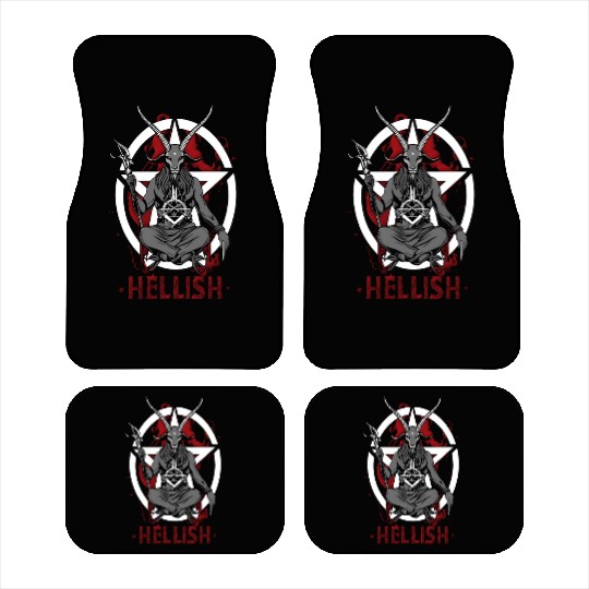 Hellish Satan Baphomet Car Mats
