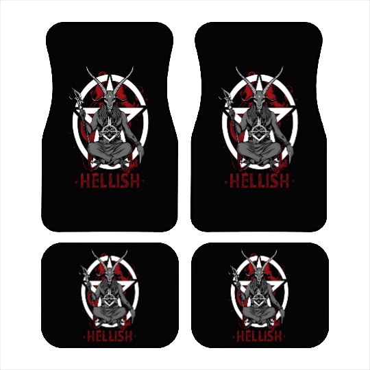Hellish Satan Baphomet Car Mats