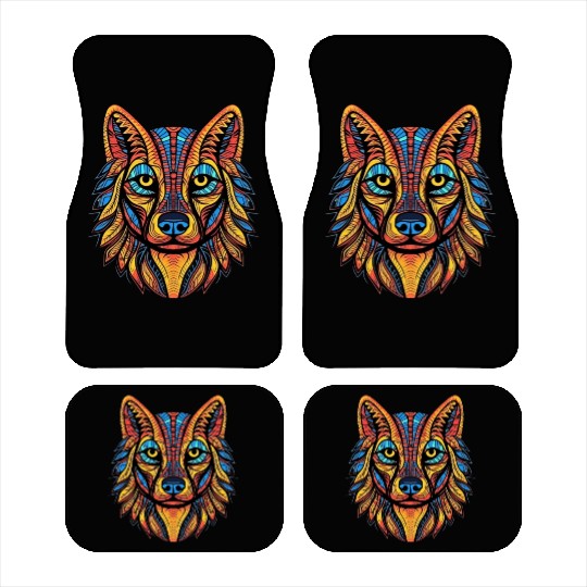 German Shepherd Funny Dog Street Art Comic Pet Car Mats