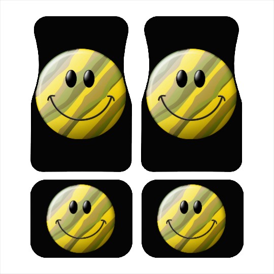 Camo Smiling Happy Face Car Mats