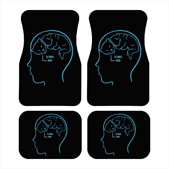 Cat Owner Brain Cat Lover And Owner Gift Car Mats