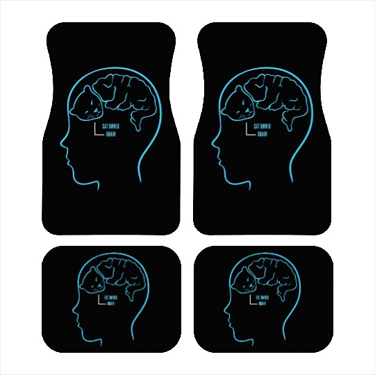 Cat Owner Brain Cat Lover And Owner Gift Car Mats
