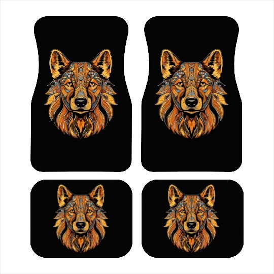 German Shepherd Funny Dog Street Art Comic Pet Car Mats