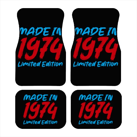 1970s Retro Color Block Car Mats Design 1974