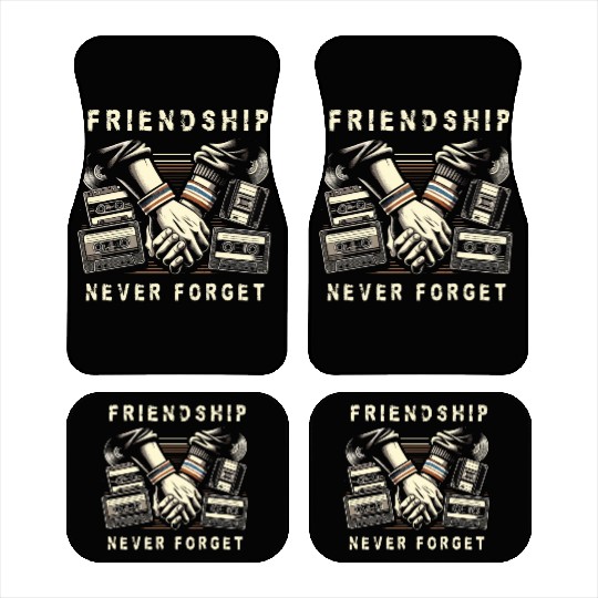 Friendship Never Forget Old School Nostalgia Tape Car Mats