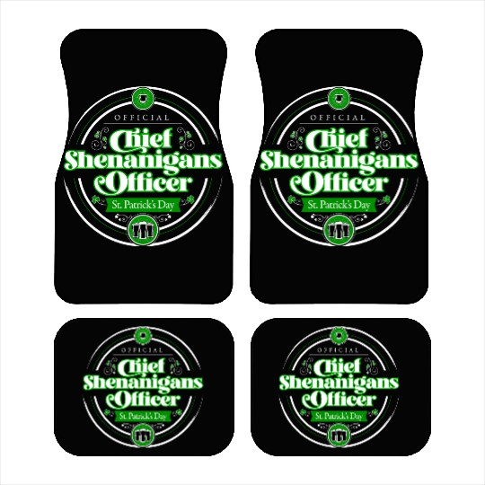 St. Patrick's Day - Chief Shenanigans Officer Car Mats