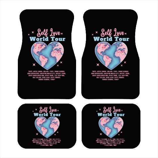 Self Love Club World Tour Retro Positive Aesthetic Car Mats